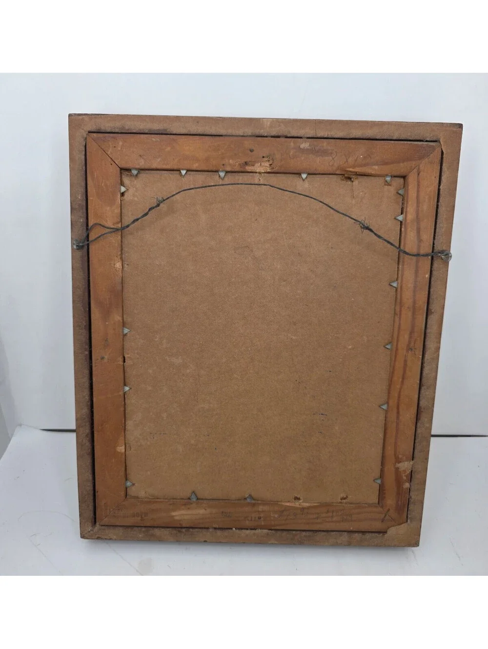 Vintage Antique Rare 8 x10 Deep, Bevel-Profile Stained Wood Picture Frame